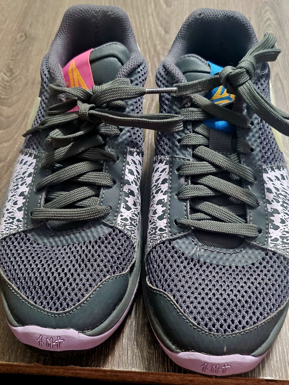 Nike JA 1 "Night" Big Kids Basketball Shoe Gray/Lilac/Glow Size 4.5Y